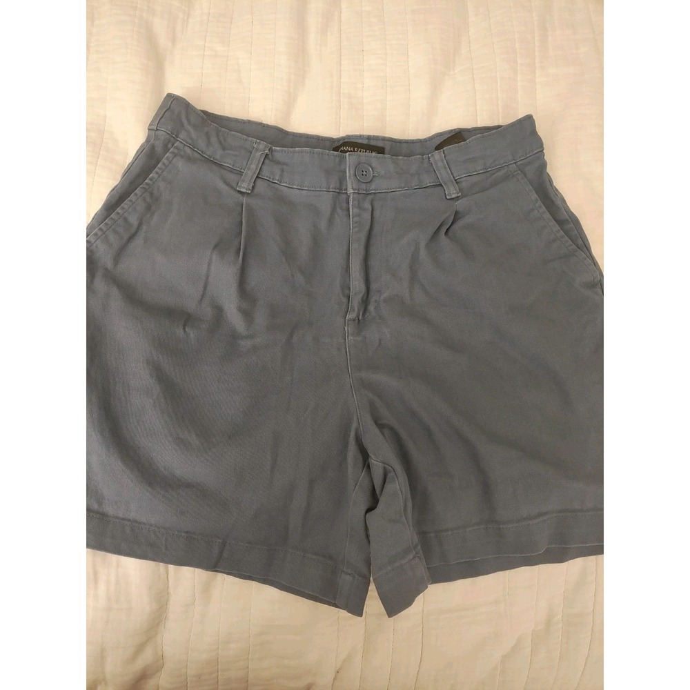 Banana Republic Womens Size 8 Blue Tailored Cuffed Shorts 5" Inseam